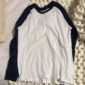 Old Navy Navy and Cream Raglan Shirt